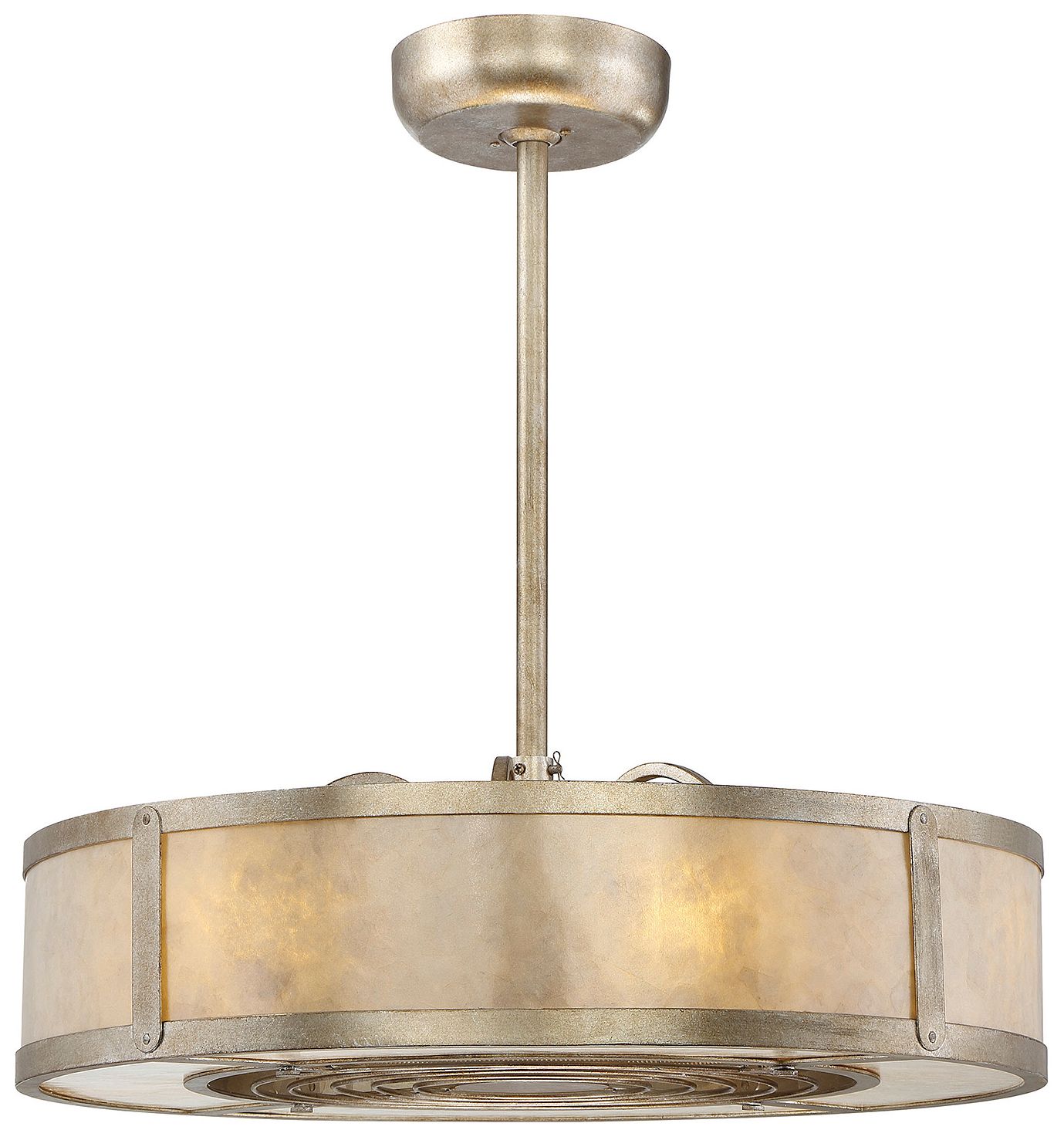 Image 3 Vireo 6-Light Fan D'Lier in Silver Dust (Fandelier)