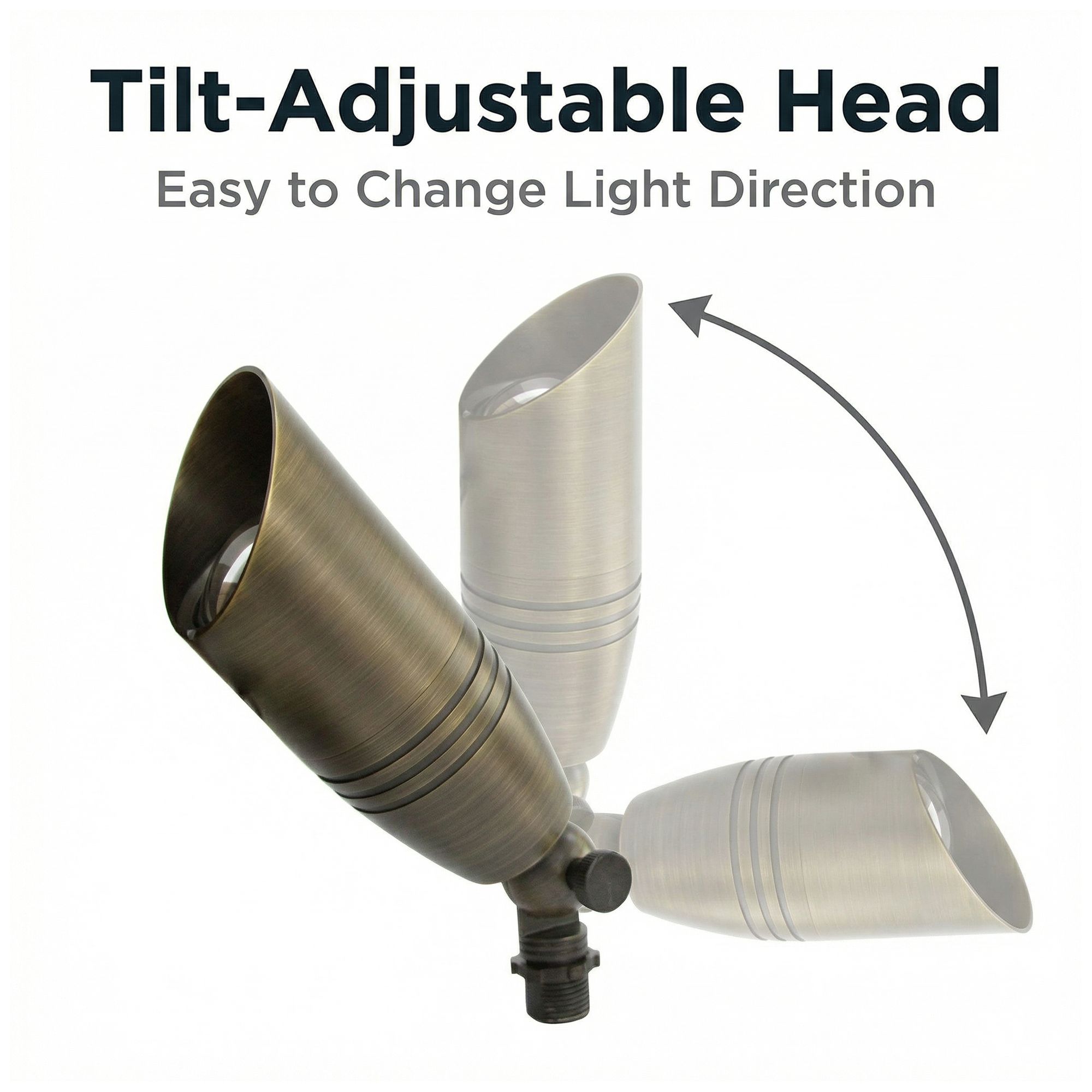 Image 3 Virex Bronze Brass Landscape Spotlight with Adjustable Beam more views