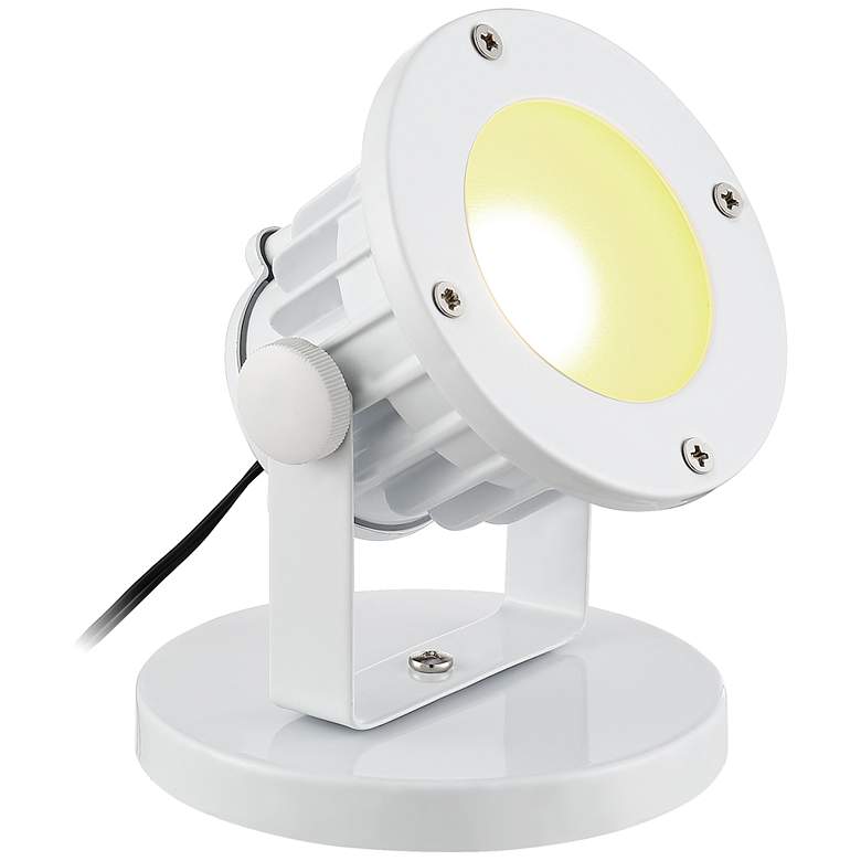 Image 1 Virgil White 3 1/2 inch High Plug-In LED Uplight