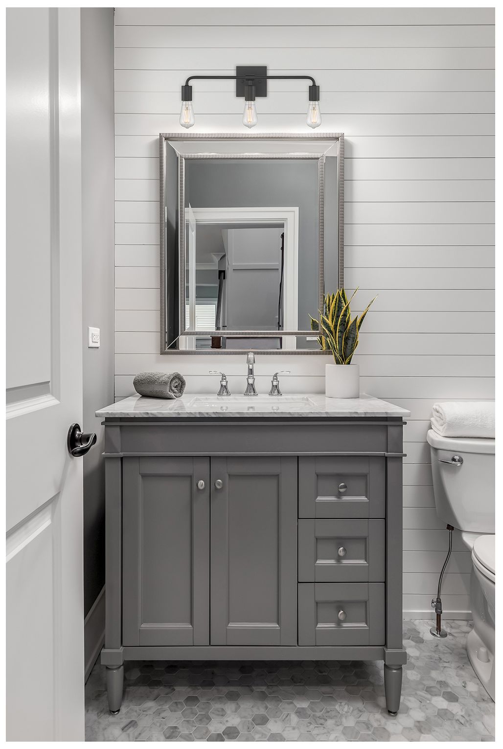 Image 5 Virgin 20" Wide 3-Light Matte Black Bath/Vanity more views