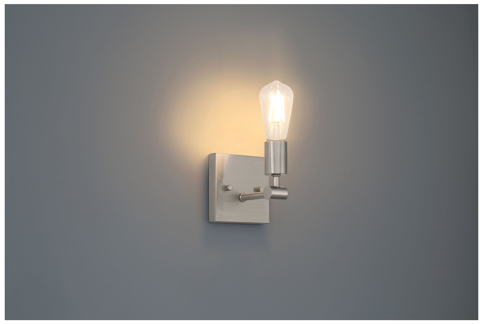 Image 2 Virgin 5" High Brushed Steel Wall Sconce more views