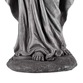 Image5 of Virgin Mary Gray Stone 29" High Outdoor Statue more views
