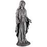Virgin Mary Gray Stone 29" High Outdoor Statue