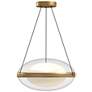 1_Virgo 16 1/4" Wide Brushed Gold LED Pendant Light