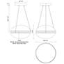 2_Virgo 16 1/4" Wide Brushed Gold LED Pendant Light more views