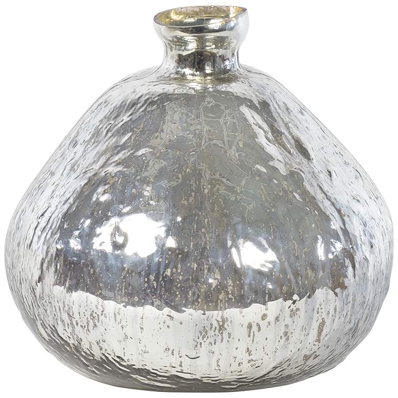 Image 1 Virgo Antique Mercury Glass 13 1/2" High Decorative Vase