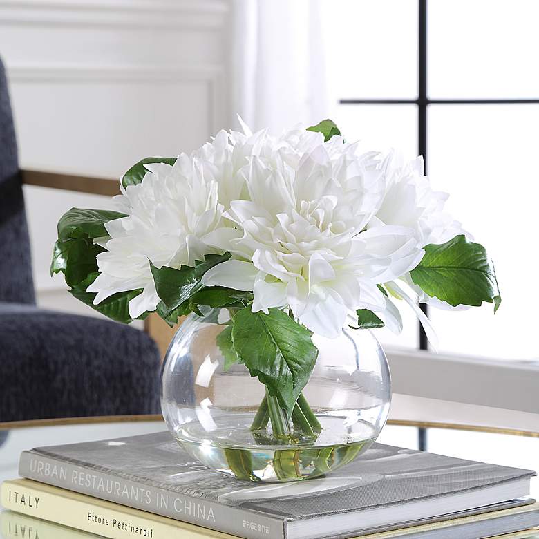 Image 3 Virtue Dahlia 10" high x 12" wide Faux Flower more views