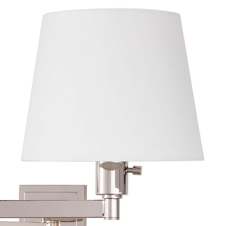 Image 2 Virtue Polished Nickel Adjustable Hardwire/Plug-In Wall Lamp more views