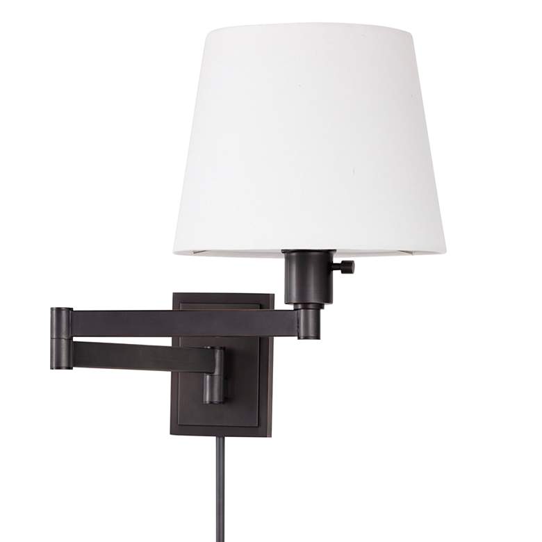 Image 1 Virtue Rubbed Bronze Adjustable Hardwire/Plug-In Wall Lamp