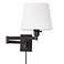 Virtue Rubbed Bronze Adjustable Hardwire/Plug-In Wall Lamp