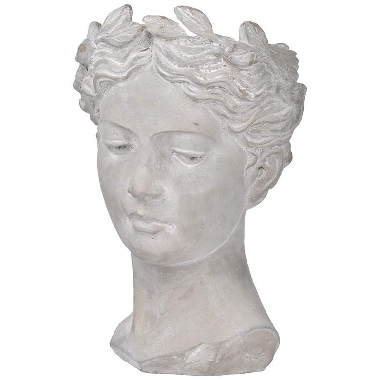 Image 1 Visage Whitewash 10 1/2 inch High Bust Decorative Vase