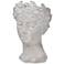 Visage Whitewash 10 1/2" High Bust Decorative Vase