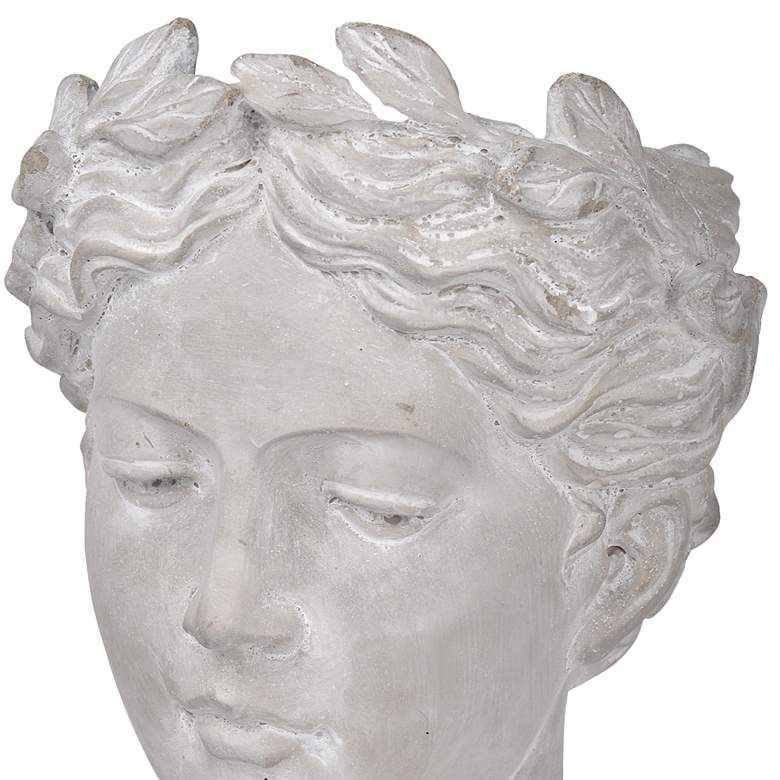 Image 2 Visage Whitewash 10 1/2" High Bust Decorative Vase more views