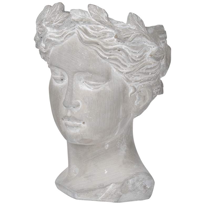 Image 1 Visage Whitewash 9" High Bust Decorative Vase