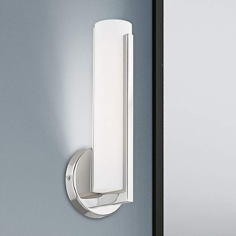 Image 1 Visby 12" High Polished Chrome LED Wall Sconce