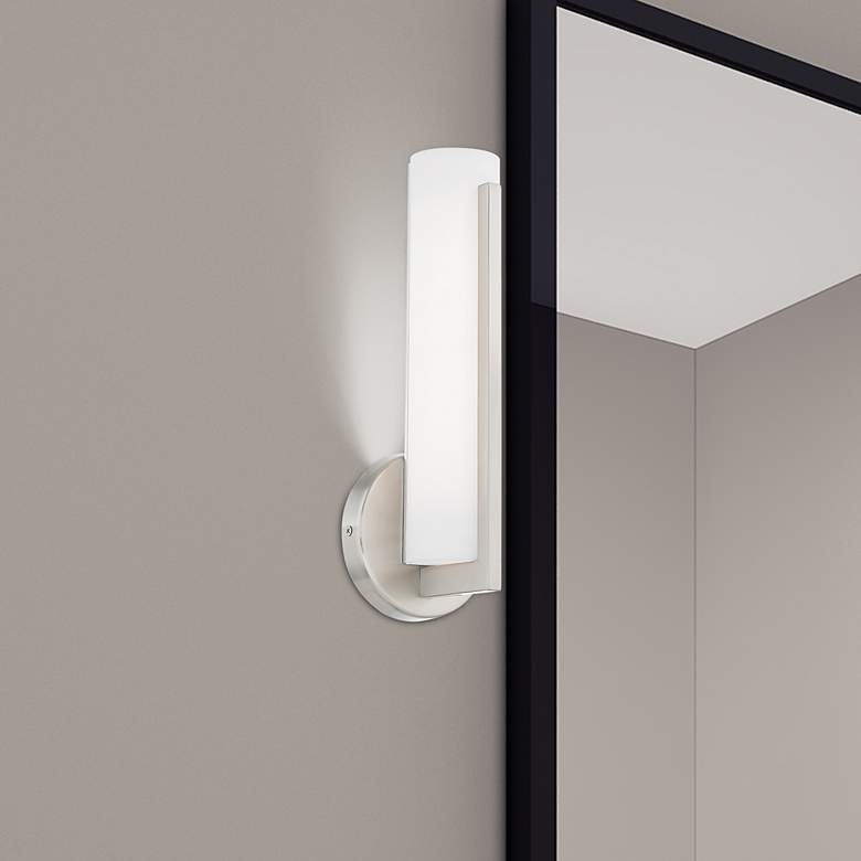 Image 1 Visby LED Brushed Nickel ADA Wall Sconce