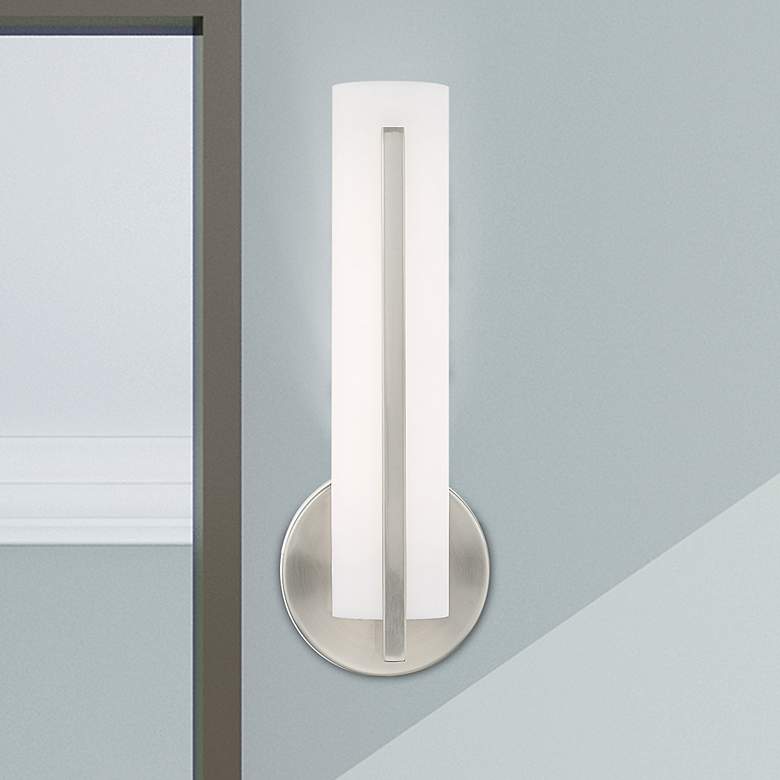 Image 7 Visby LED Brushed Nickel ADA Wall Sconce more views