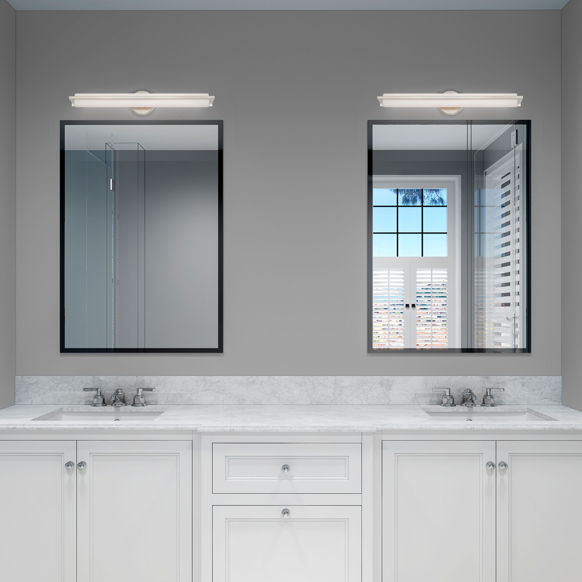 Visby LED Light Brushed Nickel ADA Bath Vanity