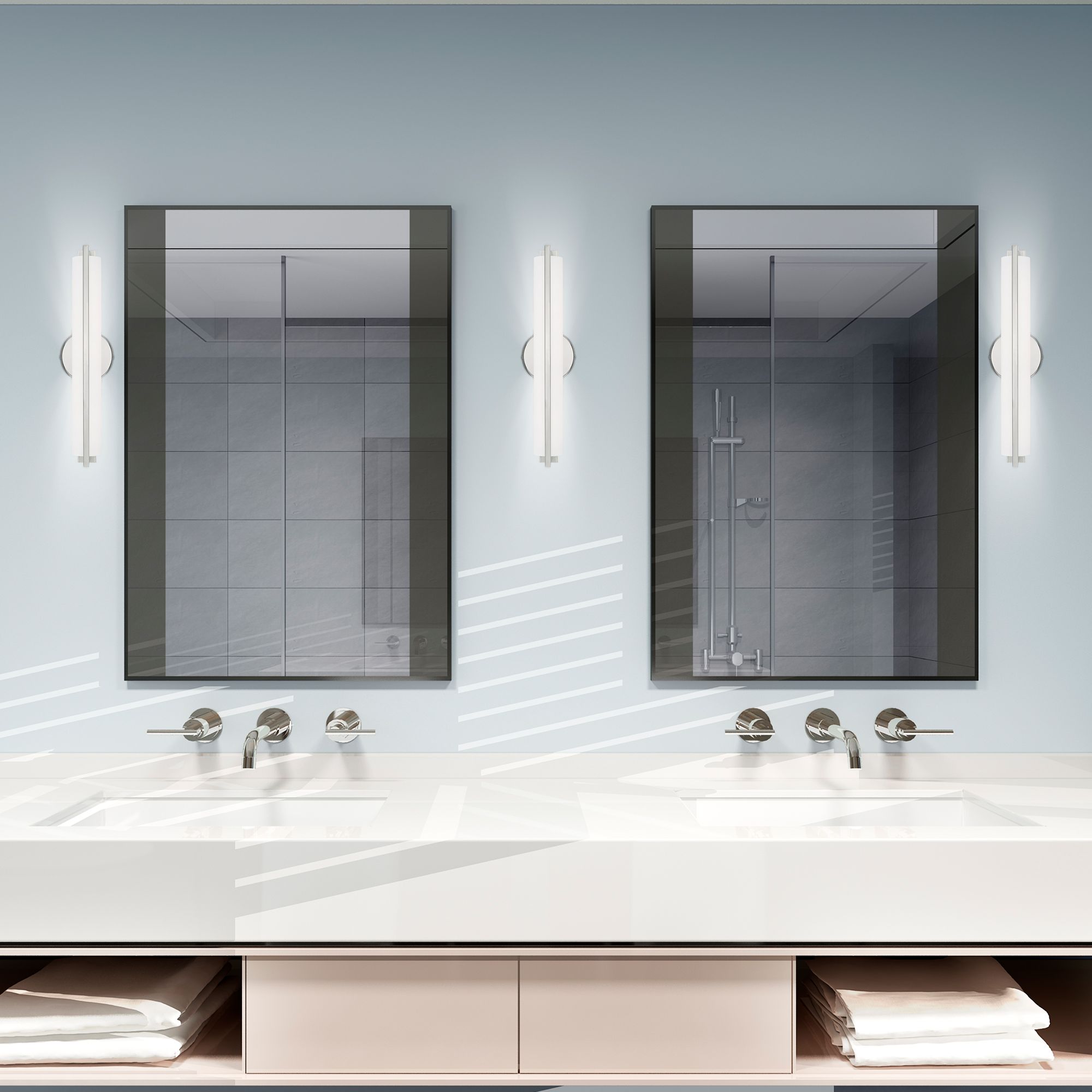 Visby LED Polished Chrome ADA Bath Vanity