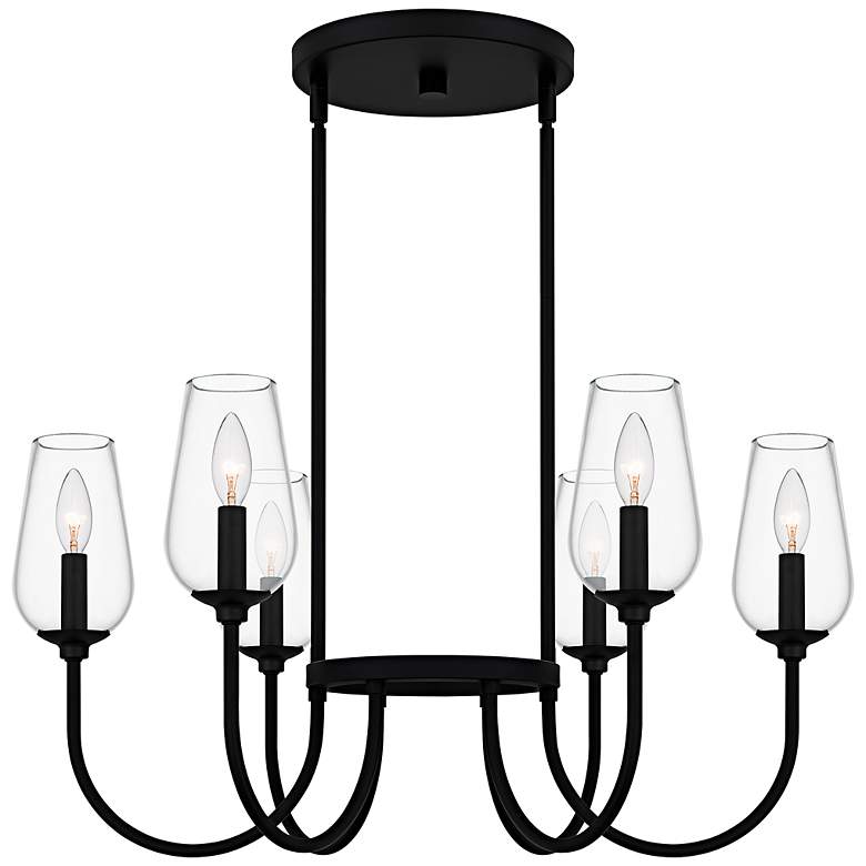 Image 1 Viscount 6-Light Matte Black Chandelier