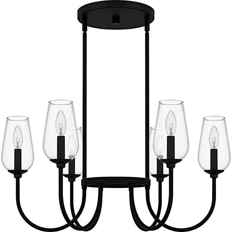 Image 2 Viscount 6-Light Matte Black Chandelier more views