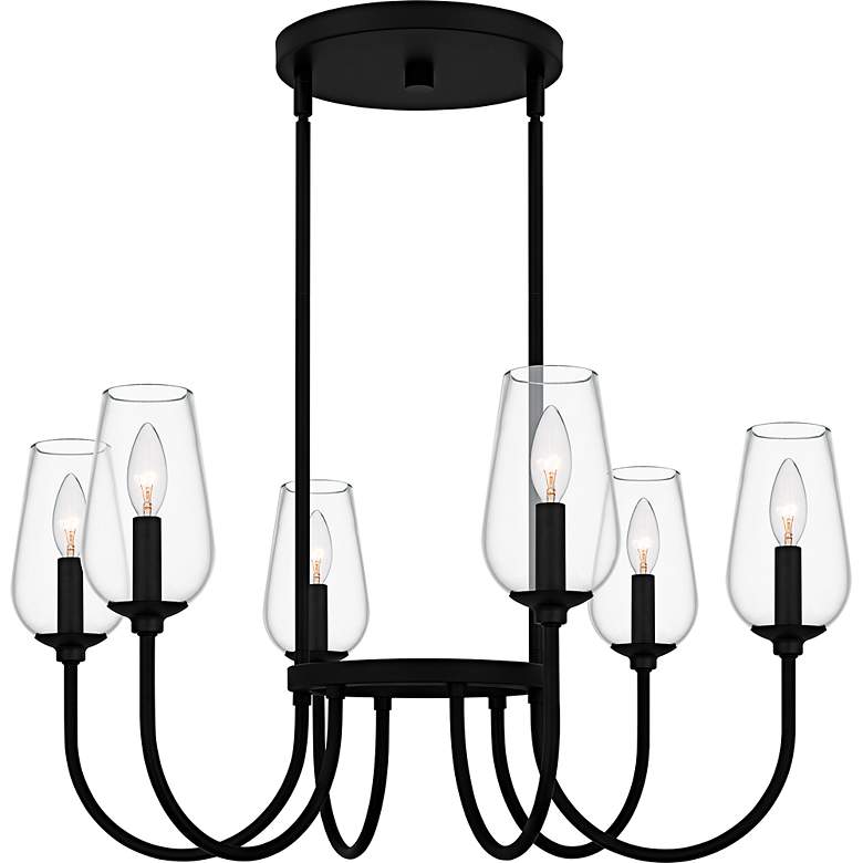 Image 3 Viscount 6-Light Matte Black Chandelier more views