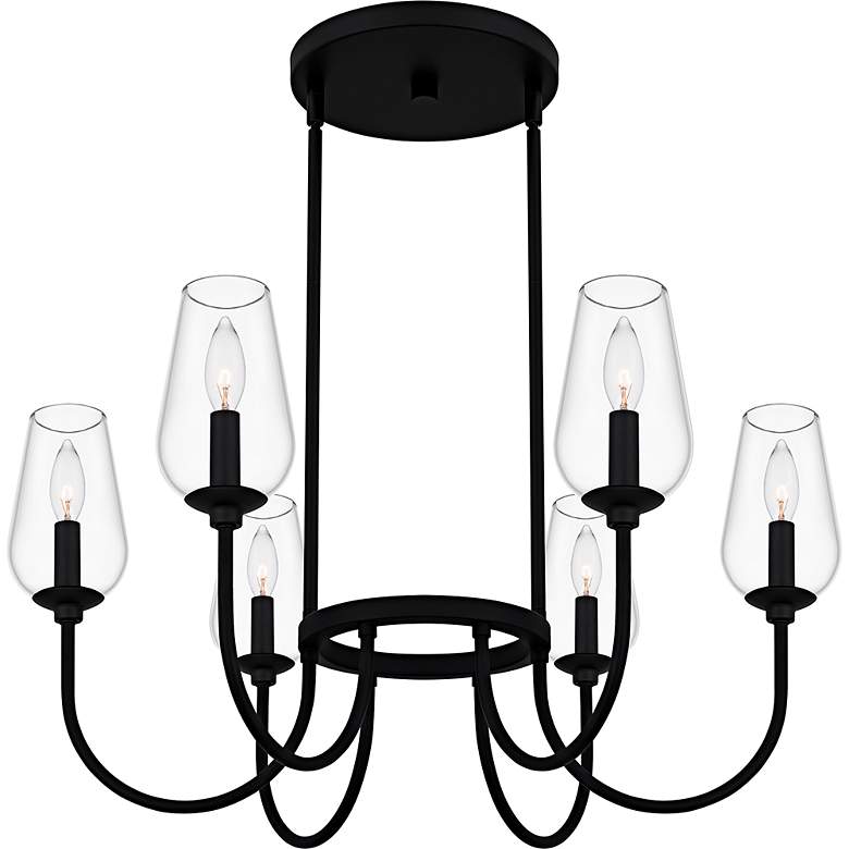 Image 4 Viscount 6-Light Matte Black Chandelier more views