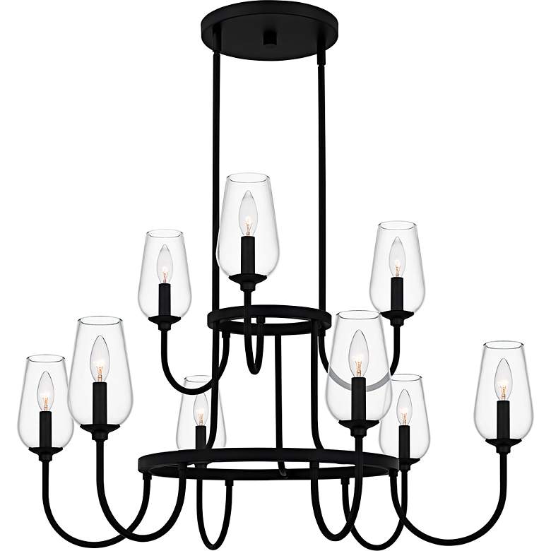 Image 3 Viscount 9-Light Matte Black Chandelier more views