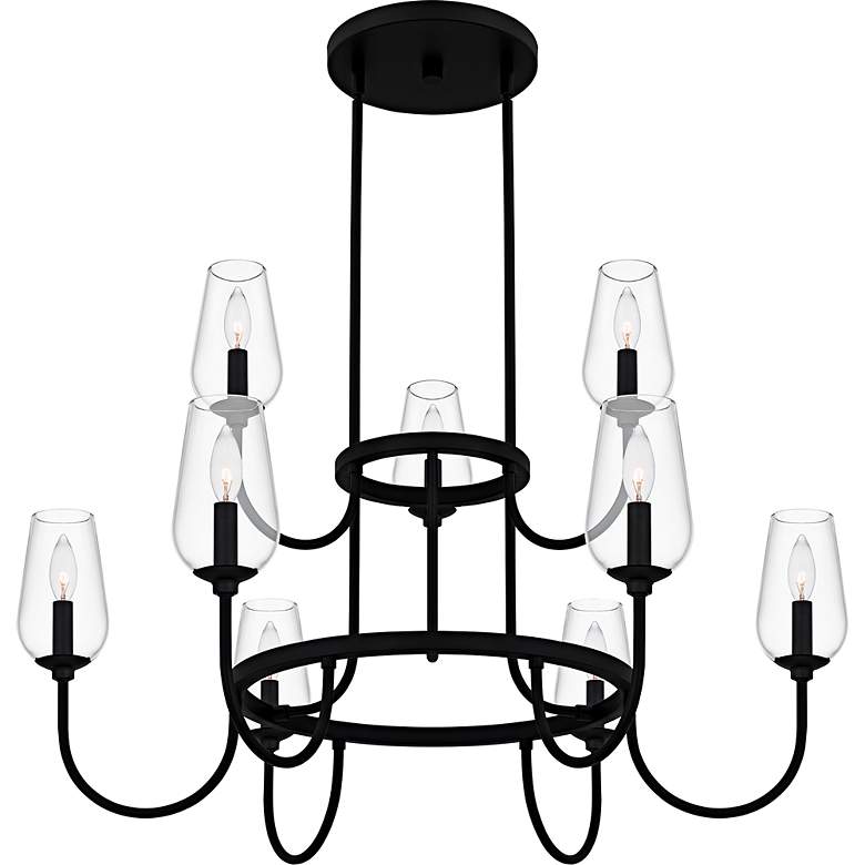 Image 4 Viscount 9-Light Matte Black Chandelier more views