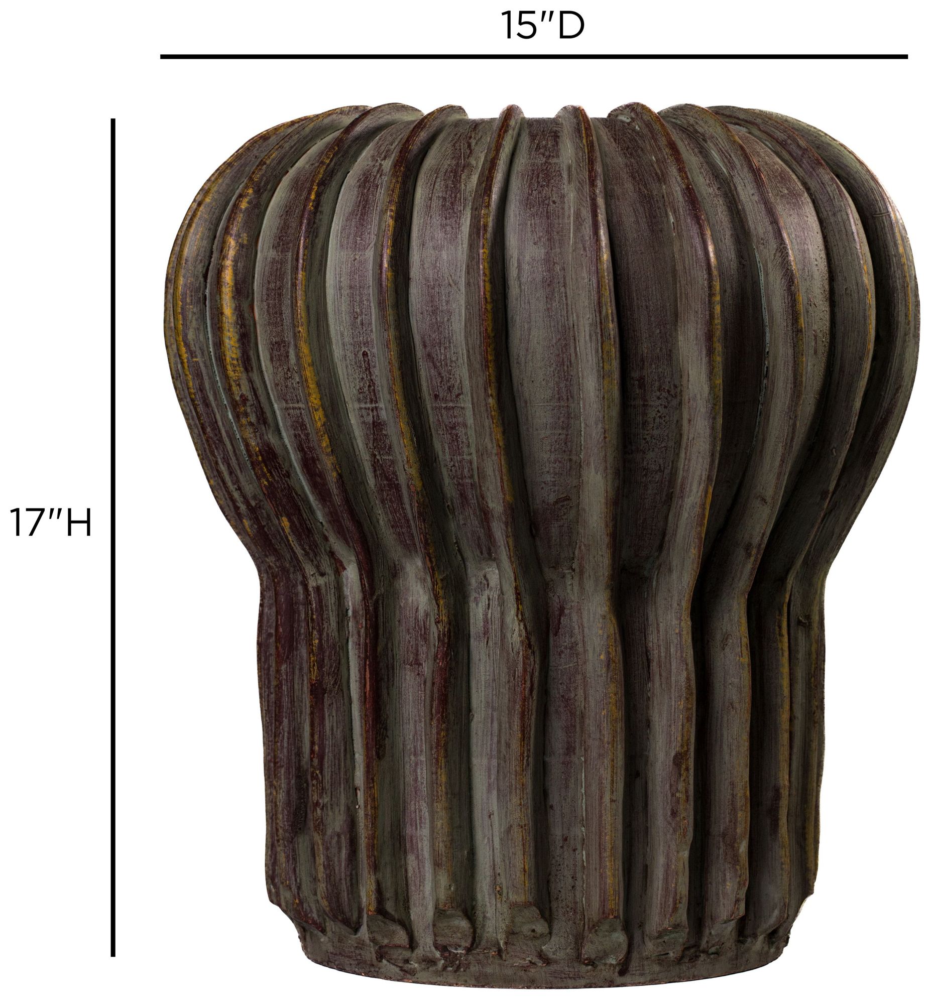 Image 5 Visha Grey Green Terracotta Vase more views