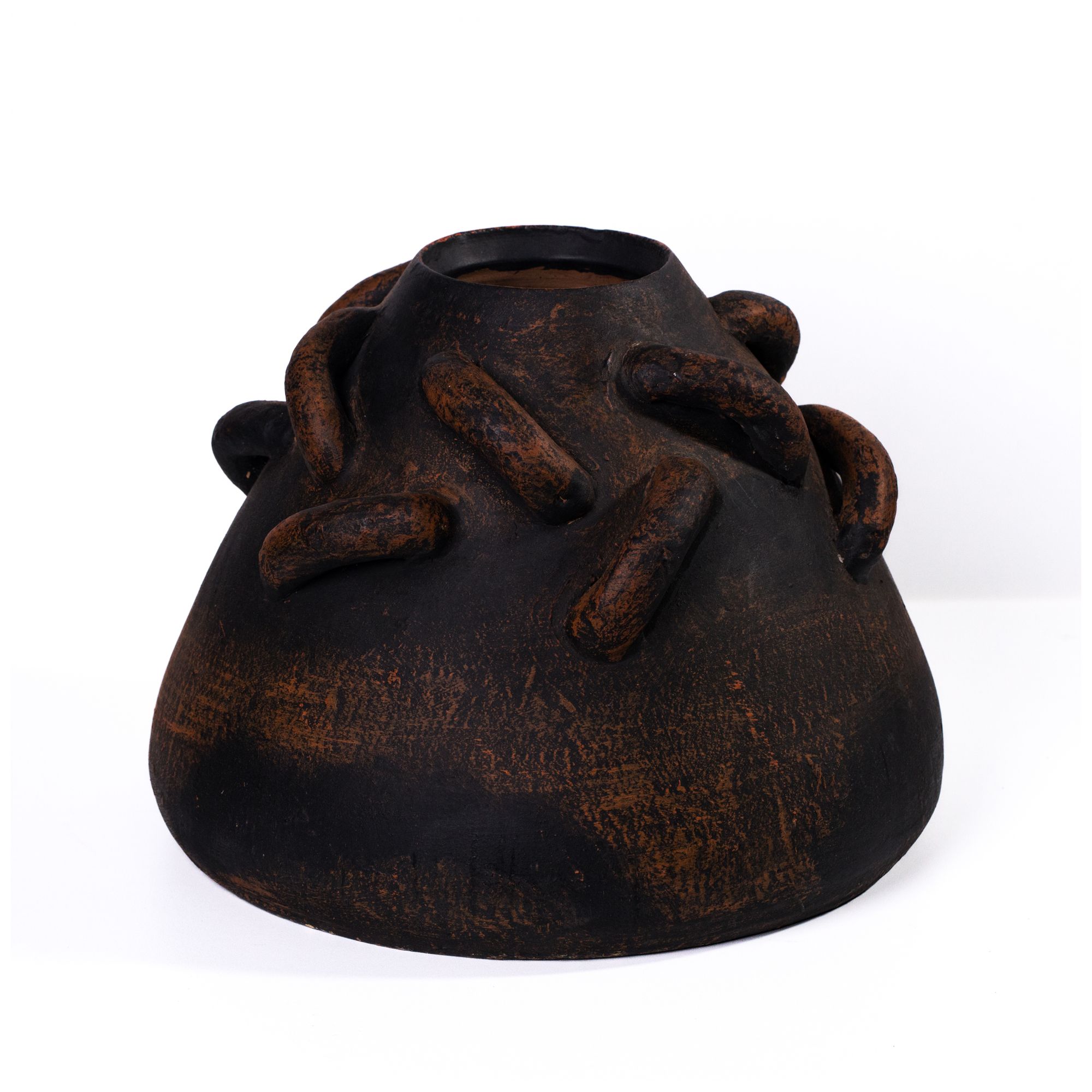 Image 3 Visha Roped Dark Terracotta Vase more views