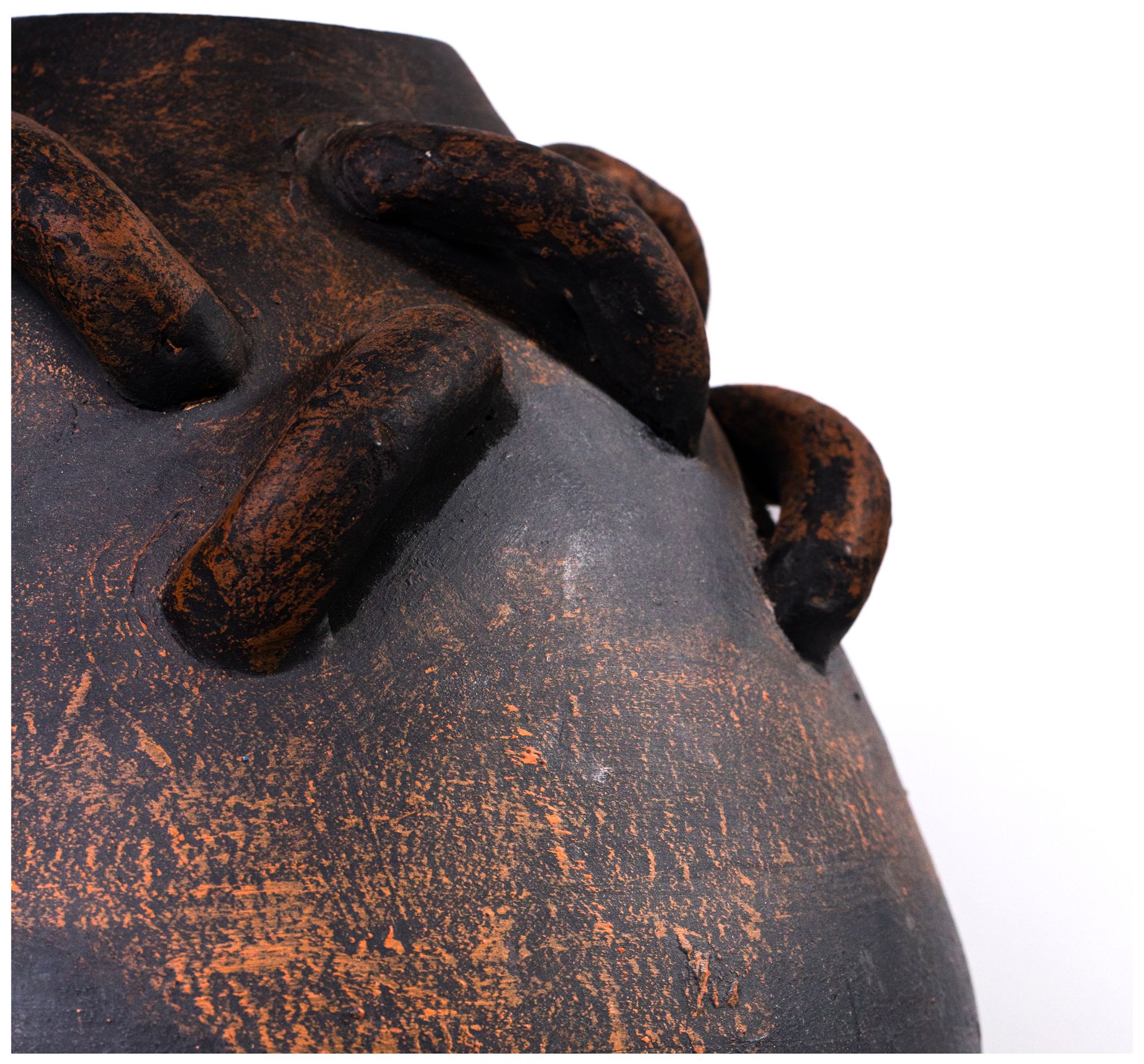 Image 4 Visha Roped Dark Terracotta Vase more views