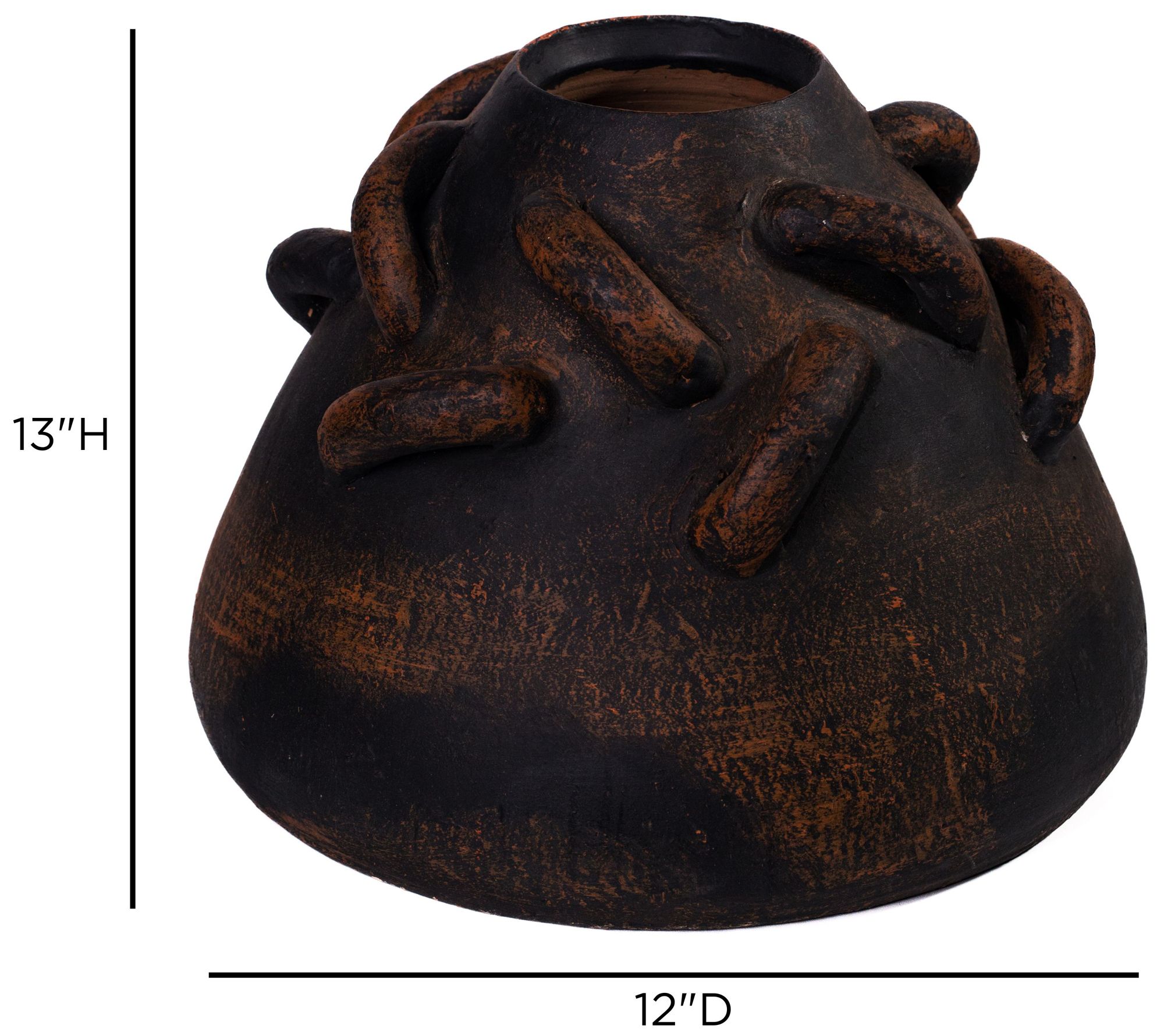 Image 6 Visha Roped Dark Terracotta Vase more views