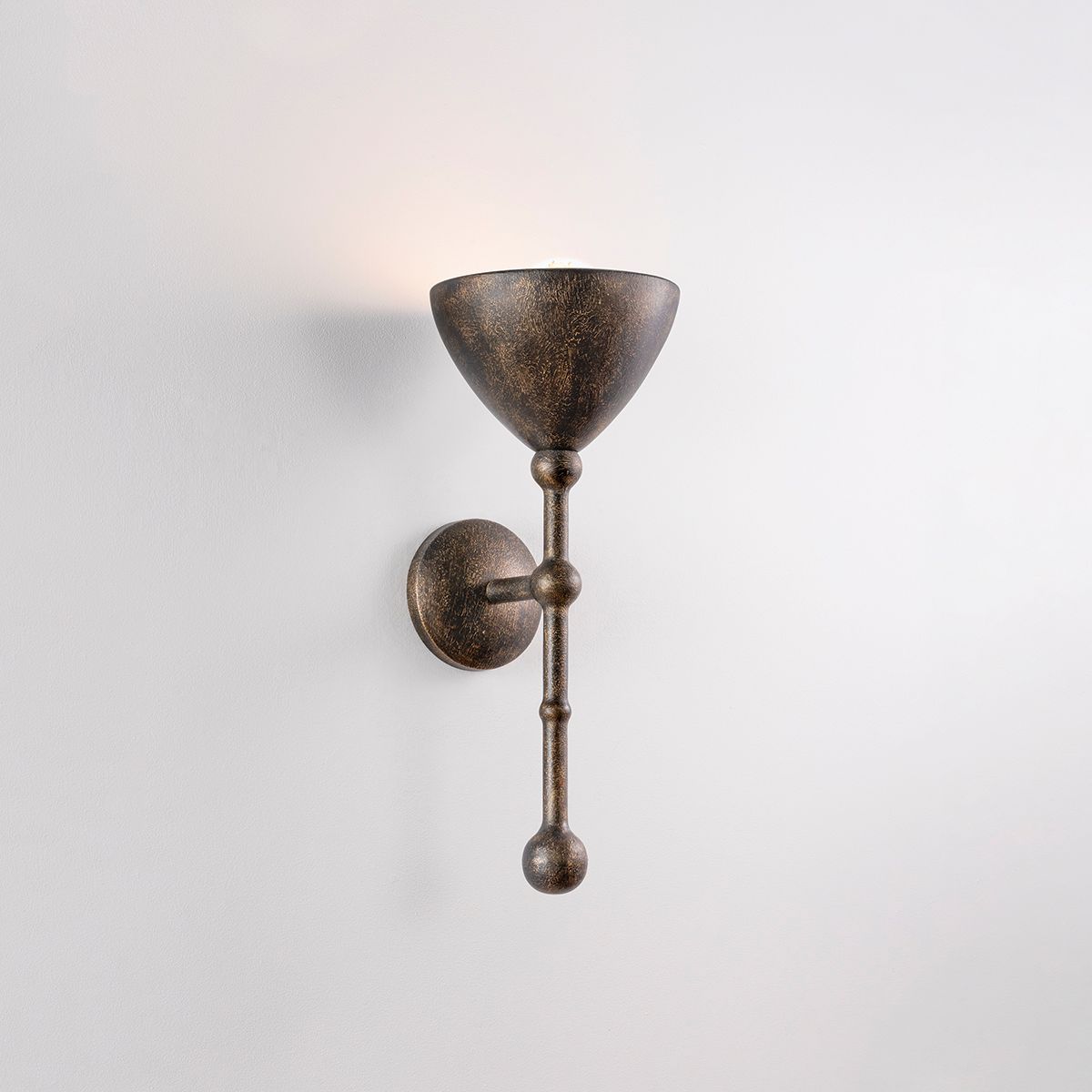 Image 3 Vishal 18 1/2" High Black Patina Gold Wall Sconce more views