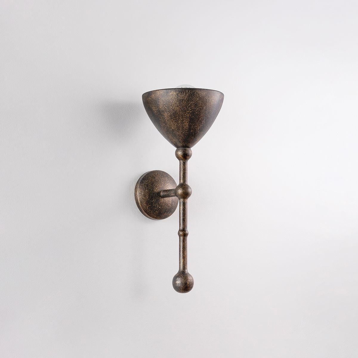 Image 5 Vishal 18 1/2" High Black Patina Gold Wall Sconce more views