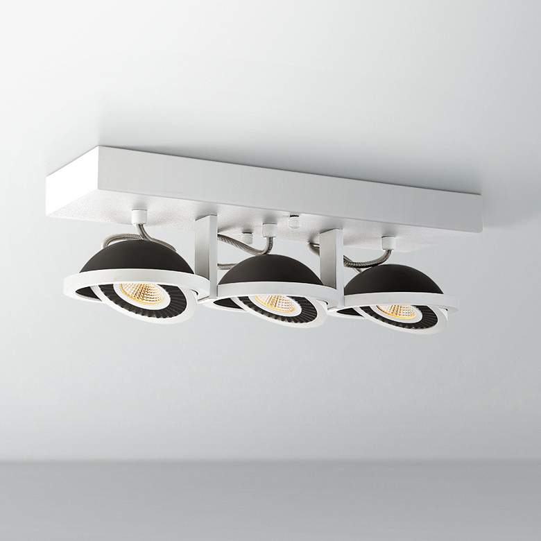 Image 1 Vision 3-Light White and Black Linear LED Track Fixture