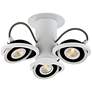 Vision 3-Light White and Black Round LED Track Fixture
