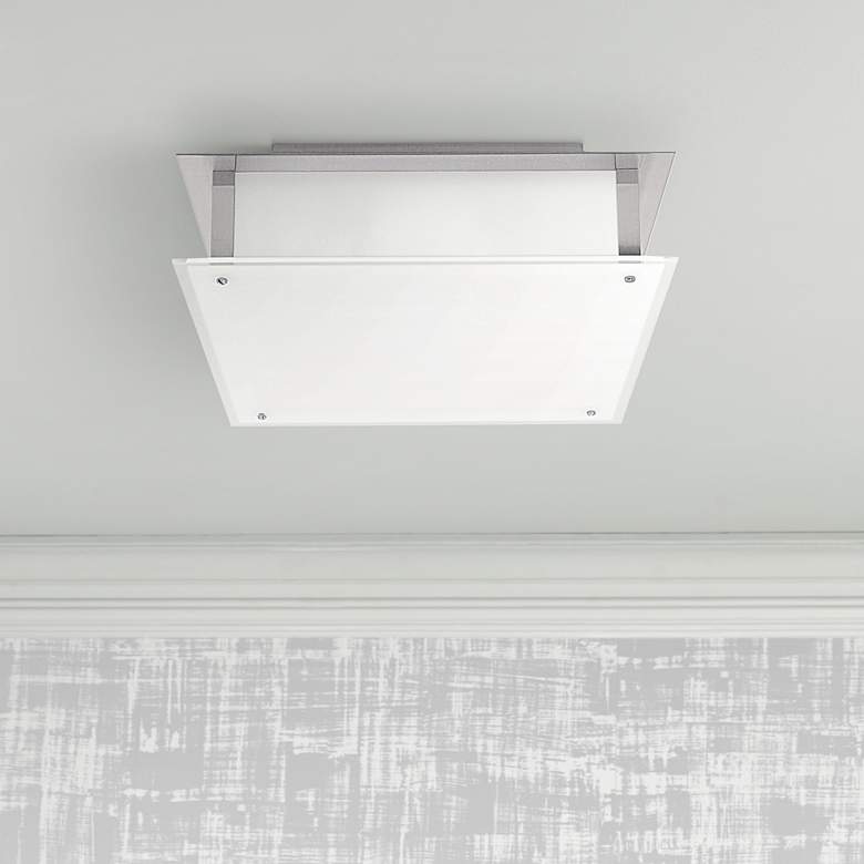 Image 1 Vision 9 1/2 inch Wide Brushed Steel Ceiling Light