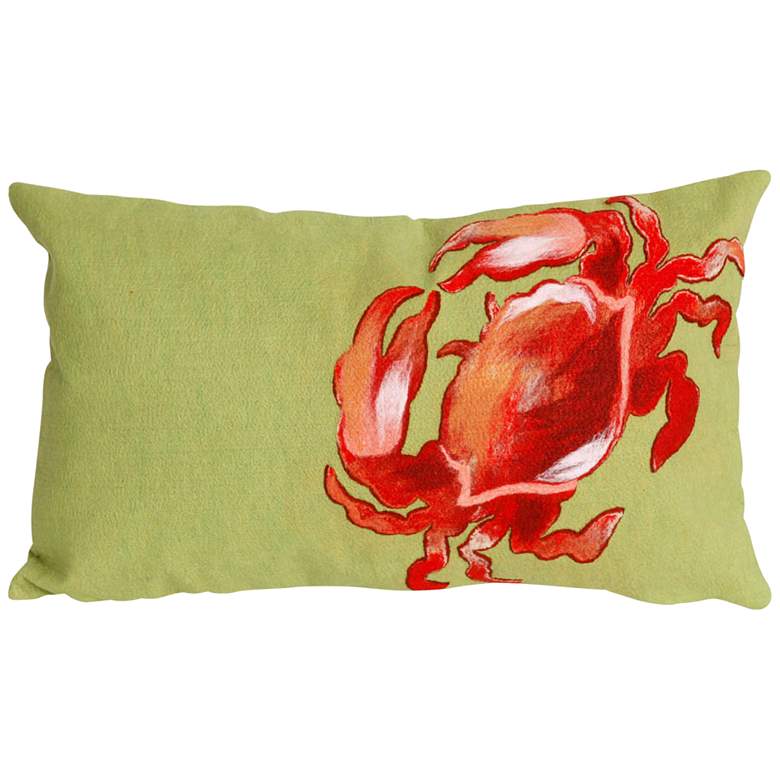Image 1 Visions I Crab Red 20 inch x 12 inch Indoor-Outdoor Pillow