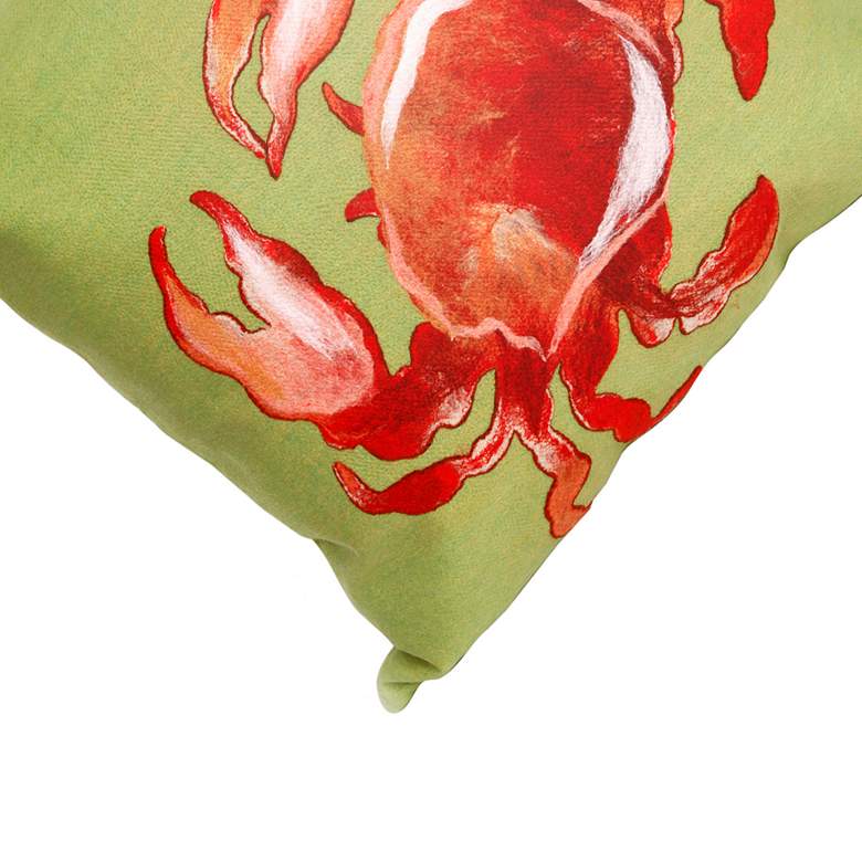 Image 2 Visions I Crab Red 20" x 12" Indoor-Outdoor Pillow more views