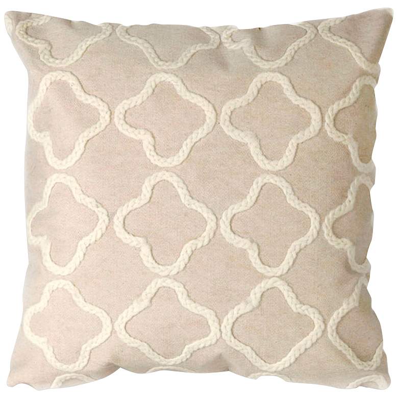 Image 1 Visions I Crochet Tile White 20 inch Square Throw Pillow