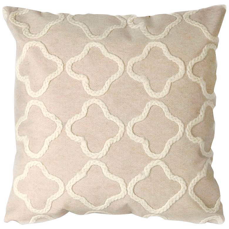 Image 1 Visions I Crochet Tile White 20" Square Throw Pillow