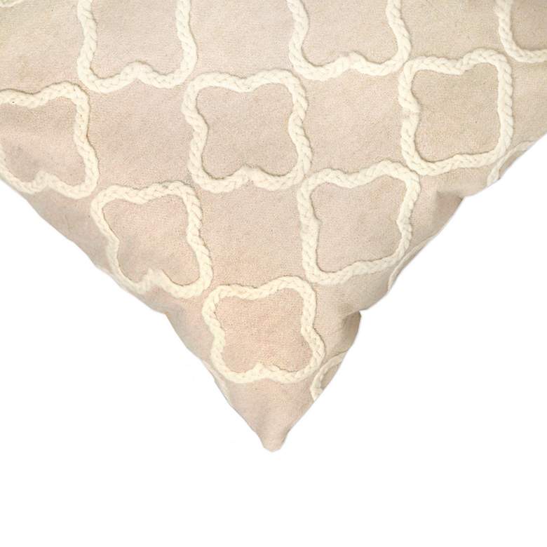 Image 2 Visions I Crochet Tile White 20" Square Throw Pillow more views