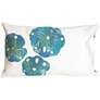Visions I Sand Dollar Blue 20" x 12" Indoor-Outdoor Pillow