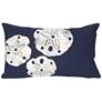 Visions I Sand Dollar Navy 20" x 12" Indoor-Outdoor Pillow