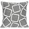Visions I Squares Silver 20" Square Indoor-Outdoor Pillow