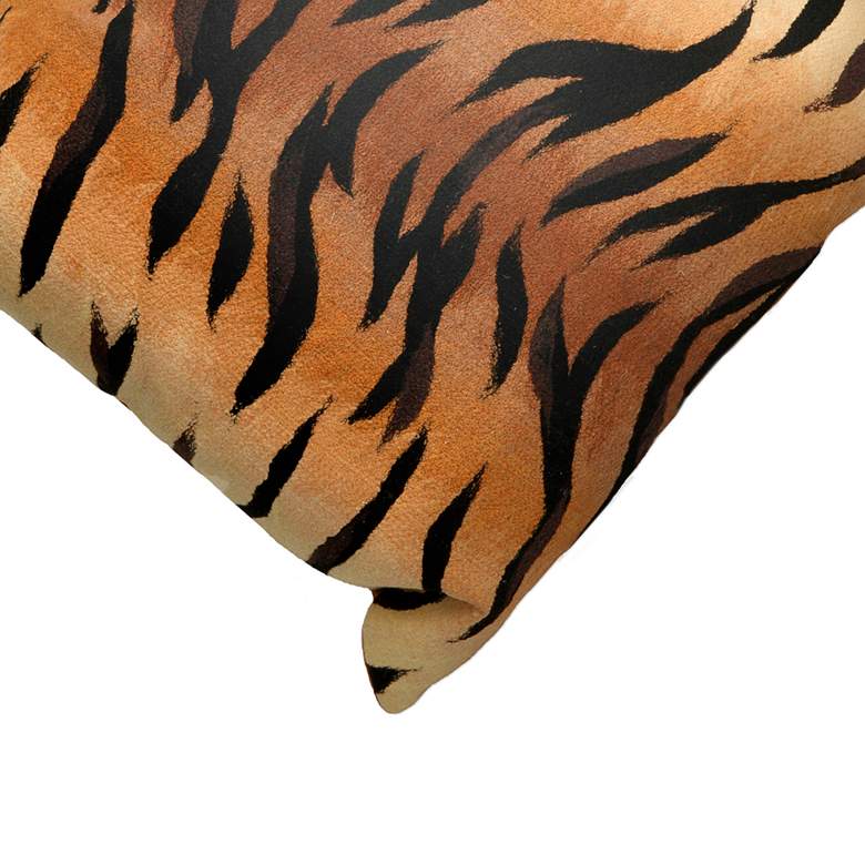 Image 2 Visions I Tiger Print Brown 20" x 12" Indoor-Outdoor Pillow more views