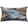 Visions I Vista Aqua Brown 20" x 12" Indoor-Outdoor Pillow