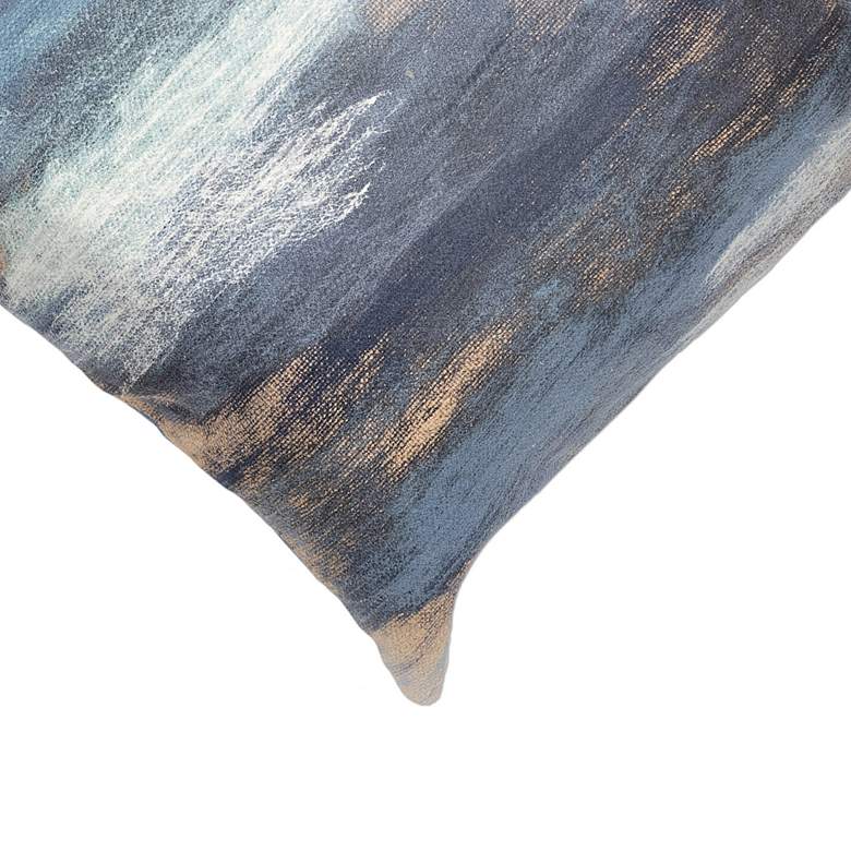 Image 2 Visions I Vista Aqua Brown 20" x 12" Indoor-Outdoor Pillow more views