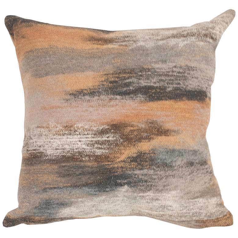 Image 2 Visions I Vista Beige 20" Square Indoor-Outdoor Throw Pillow